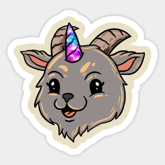 UNICORN GOAT Sticker by Tee Trends